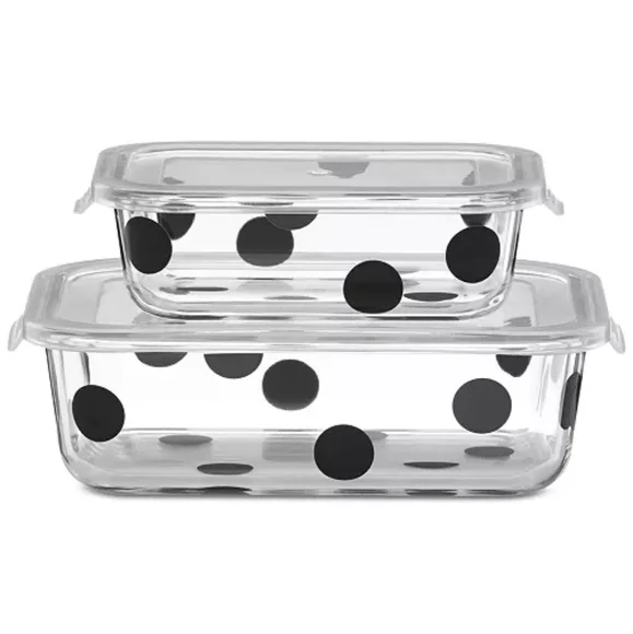 Kate Spade × Lenox All In Good Taste Deco Dot 2-Container Storage Set
